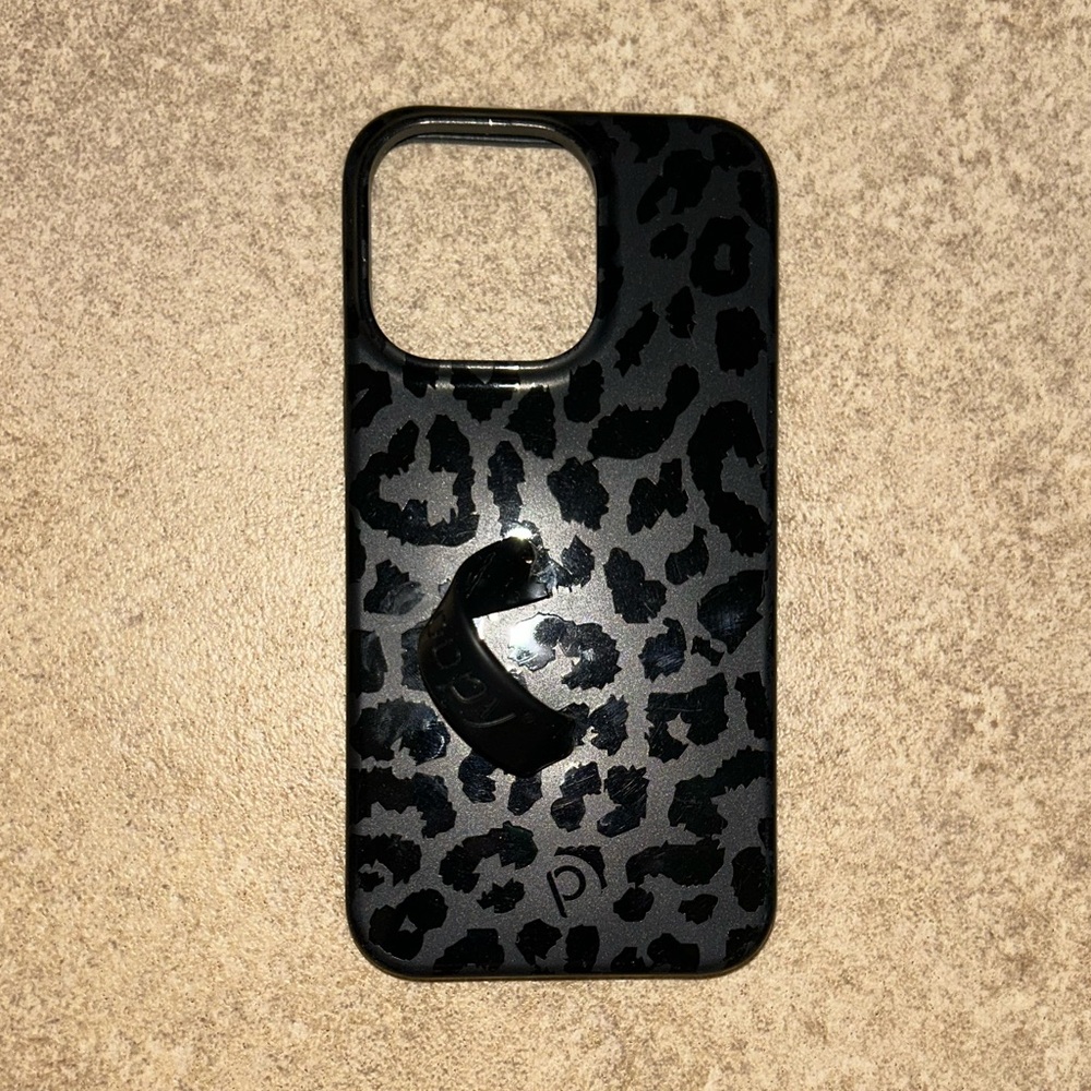 Loopy Case - Black Leopard Print Phone Case